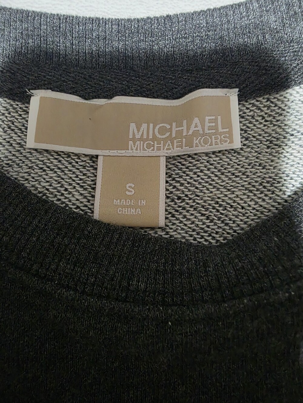 Michael Kors Gray Embellished Rhinestone Floral Crewneck Sweater Size S - Picture 5 of 9